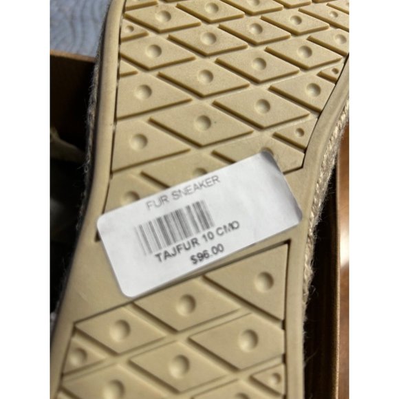 Women's Taj Fur Espadrille Boot Size 10 Green and Black Side Zipper Fur Lined - Picture 11 of 11